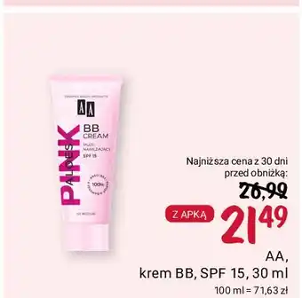 Rossmann Multi-nawilżający krem bb Aa Aloes Pink oferta