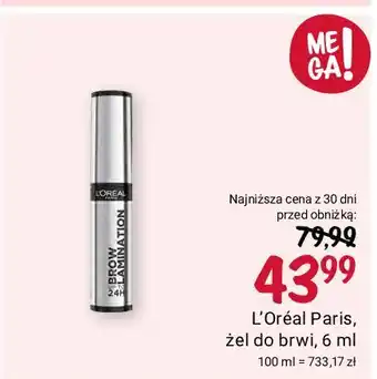 Rossmann Żel do brwi 24h brow lamination L'oreal Infaillible oferta