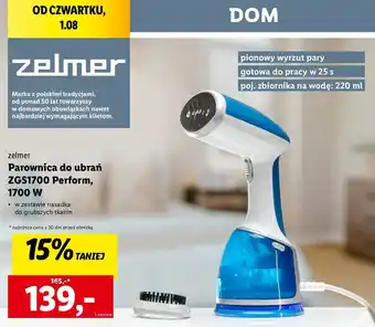 Lidl Parownica do ubrań zgs1700 Zelmer oferta