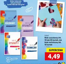 Lidl Blok techniczny a4 10 k. biały Oxford oferta