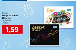 Lidl Zeszyt a5 16 kartek do nut Beniamin oferta
