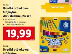 Lidl Kredki ołówkowe trójkątne dwustronne Astra oferta