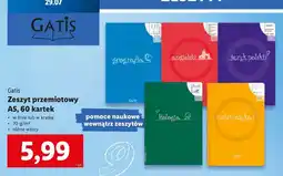 Lidl Zeszyt matematyka a5 60k Gatis oferta