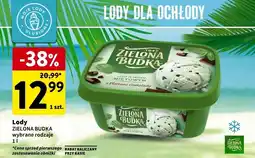 Intermarche Lody miętowe z płatkami czekolady Zielona Budka oferta