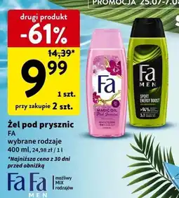 Intermarche Żel pod prysznic pink jasmine Fa Magic Oil oferta