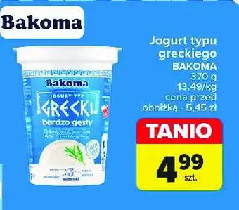 Carrefour Market Jogurt naturalny Bakoma grecki oferta