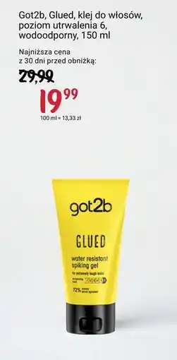 Rossmann Klej do włosów Got2b oferta