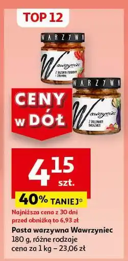 Auchan Pasta z suszonymi pomidorami i żurawiną Wawrzyniec oferta