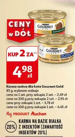 Karma dla kota wołowina z kurczakiem w sosie pomidorowym Purina Gourmet Gold