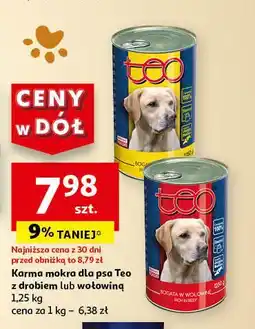 Auchan Karma dla psa z wołowiną Teo oferta