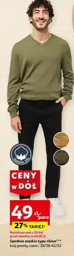 Auchan Spodnie męskie chinos Inextenso By Auchan oferta