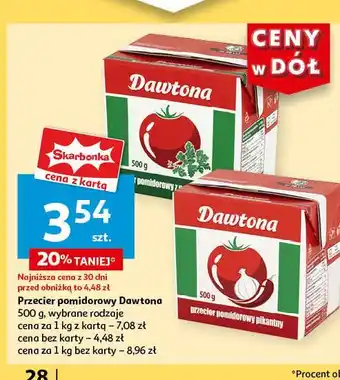 Auchan Przecier pomidorowy pikantny Dawtona oferta