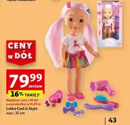 Auchan Lalka cool&style 35 cm One Two Fun oferta