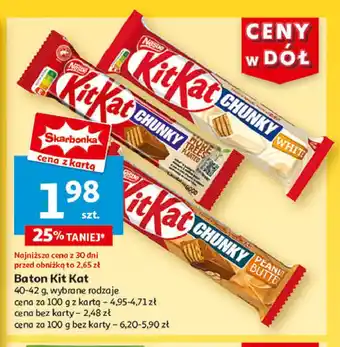 Auchan Baton Kitkat chunky peanut butter oferta