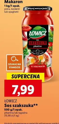 Lidl Sos szakszuka pikantna Łowicz oferta
