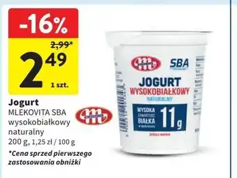 Intermarche Jogurt naturalny wysokobiałkowy Mlekovita sba oferta