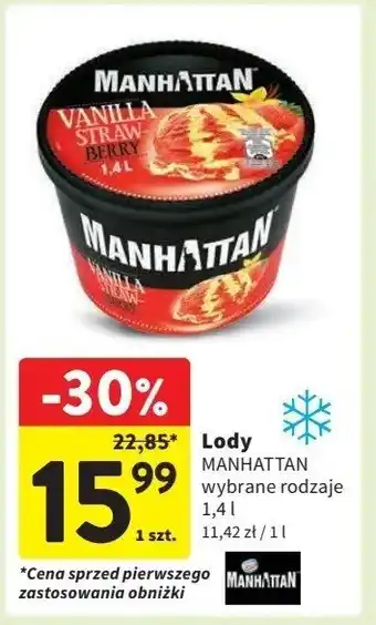 Intermarche Lody strawberry & vanilla Nestle manhattan Manhattan (nestle) oferta