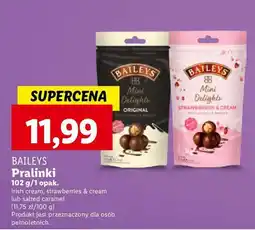 Lidl Czekoladki mini delights strawberries Baileys original irish cream oferta