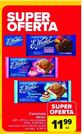 Carrefour Market Czekolada mleczna o smaku tiramisu Wedel oferta