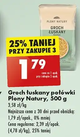 Biedronka Groch łuskany połówki Plony natury oferta