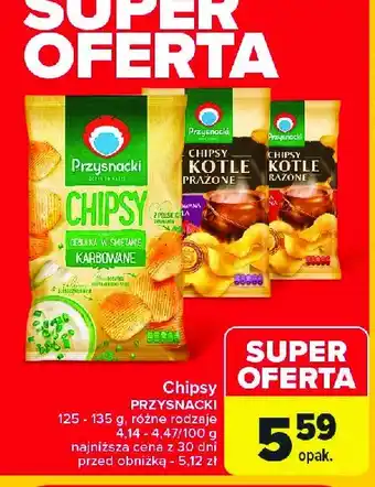 Carrefour Chipsy w kotle prażone karmelizowana cebula Przysnacki oferta