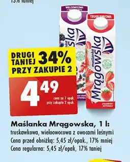 Biedronka Maślanka wieloowocowa z owocami leśnymi Mrągowska oferta