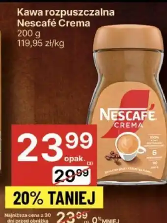 Delikatesy Centrum Kawa rozpuszczalna Nescafé Crema 200 g oferta