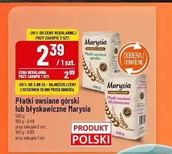 Polomarket Płatki owsiane górskie Marysia oferta