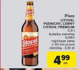 Carrefour Piwo LITOVEL PSENICNY, CERNY CITRON, PREMIUM 0,5 l oferta