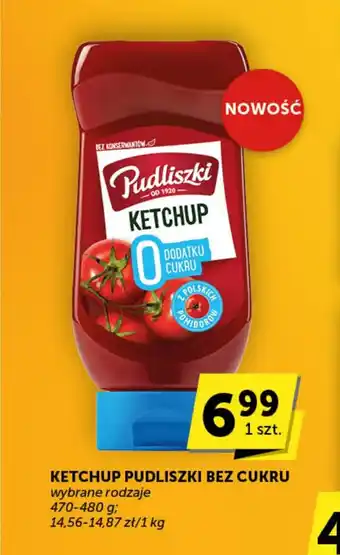Groszek KETCHUP PUDLISZKI BEZ CUKRU 470-480 g oferta
