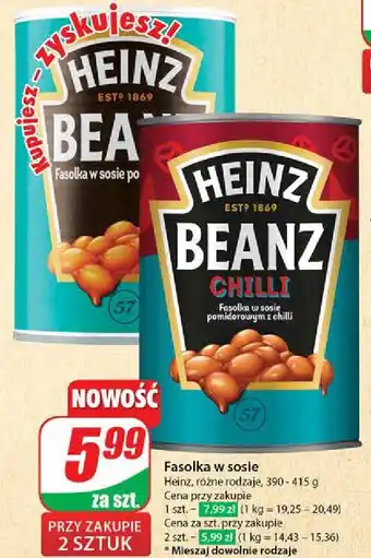 Dino Fasolka w sosie pomidorowym Heinz oferta