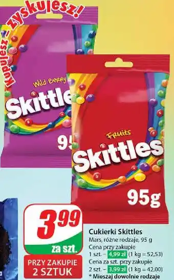 Dino Cukierki fruits Skittles oferta