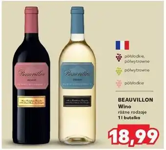 Kaufland Wino Beauvillon Medium Sweet oferta