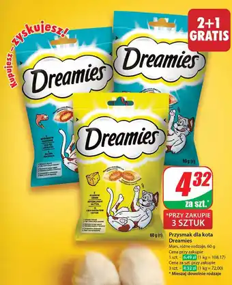 Dino Przysmak dla kota z łososiem Dreamies oferta