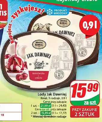 Dino Lody bakaliowe Bracia koral lody jak dawniej oferta