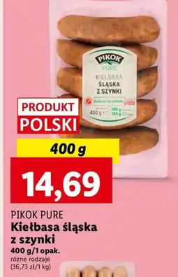 Lidl Kiełbasa śląska z szynki Pikok pure oferta