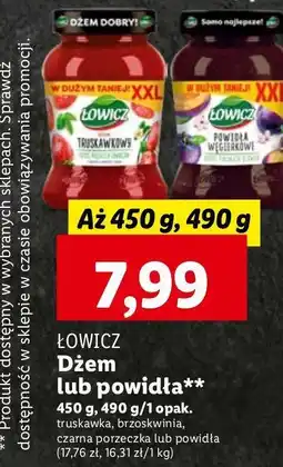 Lidl Dżem z czarnej porzeczki Łowicz oferta