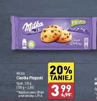 ALDI Ciastka z kawałkami czekolady Pieguski oferta