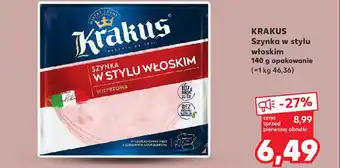 Kaufland KRAKUS Szynka w stylu włoskim, 140 g oferta