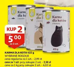 Auchan Karma dla kota z drobiem Podniesiony Kciuk oferta
