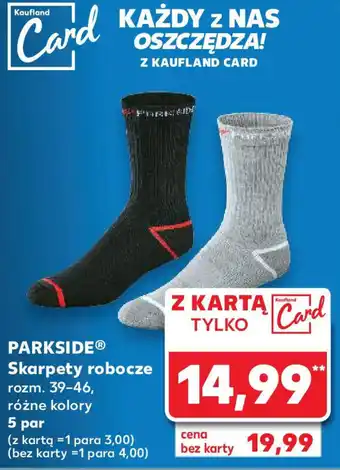 Kaufland PARKSIDE Skarpety robocze, 5 par oferta