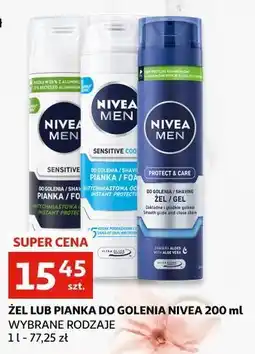 Auchan Pianka do golenia natychmiastowa ochrona Nivea Men Sensitive Cool oferta
