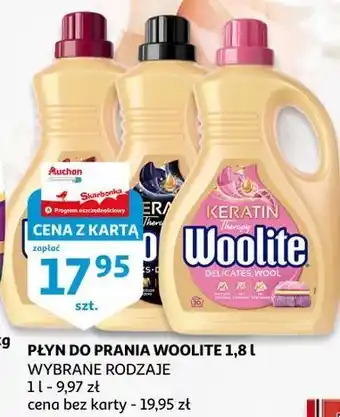 Auchan Płyn do prania mix colors Woolite Keratin oferta