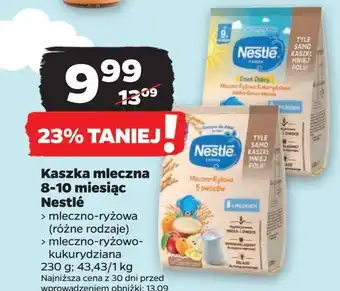 Netto Kaszka mleczna ryżowo-kukurydziana banan-jabłko-morela Nestle Dzień Dobry oferta