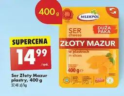 Biedronka Ser złoty mazur - plastry Mlekpol oferta
