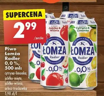 Biedronka Piwo Łomża Radler 0.0% Arbuz I Truskawka oferta
