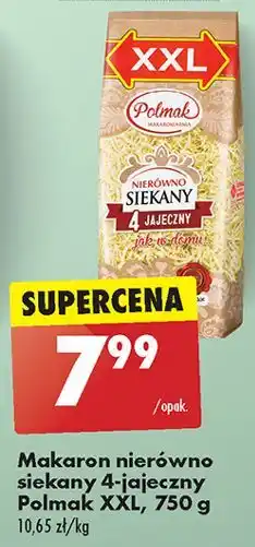 Biedronka Makaron 4 jajeczny nierówno siekany Polmak oferta