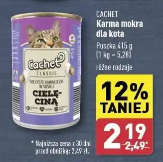 ALDI Karma dla kota z cielęciną Cachet oferta
