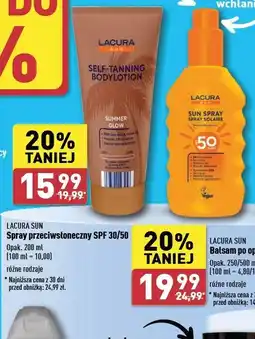 ALDI Spray przeciwsłoneczny spf 50 Lacura Sun oferta