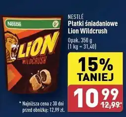 ALDI Płatki śniadaniowe caramel & chocolate Lion Wildcrush oferta
